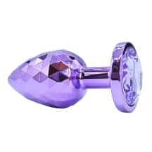 Анальная пробка Kanikule Medium, фиолетовая с фиолетовым кристаллом. Нет в наличии Анальная пробка Kanikule Medium, фиолетовая с фиолетовым кристаллом