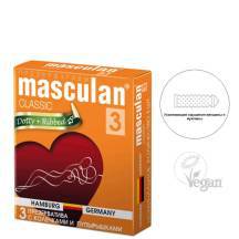 Презервативы с колечками и пупырышками Masculan Dotty + Ribbed, 3 шт