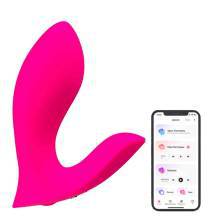 Вибратор для ношения Lovense Flexer с двойной стимуляцией точки G и клитора, розовый