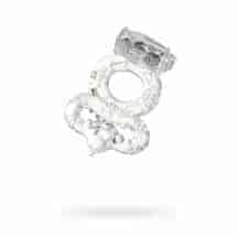 Виброкольцо с подхватом мошонки Toyfa, бесцветное Виброкольцо с подхватом мошонки Toyfa, бесцветное