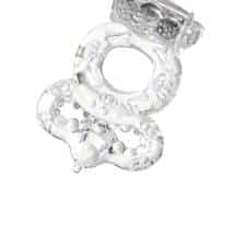 Виброкольцо с подхватом мошонки Toyfa, бесцветное