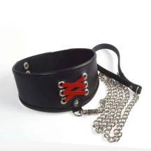 Широкий ошейник с декором корсет с поводком SITABELLA. Нет в наличии Широкий ошейник с декором корсет с поводком SITABELLA