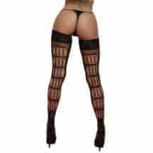 Чулки Amor El Rosa Vintage с рисунком сзади S/L, черные. Нет в наличии Чулки Amor El Rosa Vintage с рисунком сзади S/L, черные