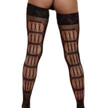 Чулки Amor El Rosa Vintage с рисунком сзади S/L, черные. Нет в наличии Чулки Amor El Rosa Vintage с рисунком сзади S/L, черные