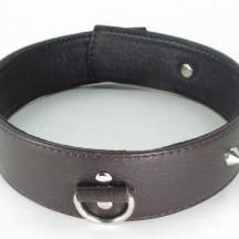 Ошейник с шипами BDSM Арсенал XL, коричневый