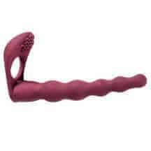 Вибронасадка для двойного проникновения Lola Games Pure Passion Farnell, бордовая Вибронасадка для двойного проникновения Lola Games Pure Passion Farnell, бордовая