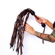 Флоггер Scandal из натуральной кожи, коричневый, 78 см 