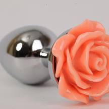 Анальная пробка с розой 4sexdream, 9 см, оранжевый . Нет в наличии Анальная пробка с розой 4sexdream, 9 см, оранжевый