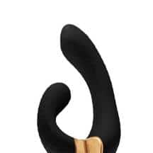 Вибратор для точки G Shunga Miyo с клиторальной стимуляцией, черный