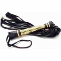 Плетка из натуральной кожи золото. Нет в наличии Плетка из натуральной кожи золото