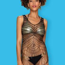 Сорочка Obsessive D 607 dress, Чёрный, One size