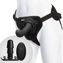 Вибрострапон Doc Johnson G-Spot Pleasure Set с пультом ДУ, черный