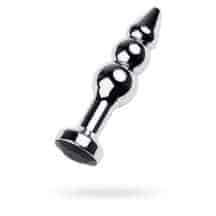 Анальная пробка-ёлочка Metal by Toyfa с черным кристаллом, серебристый. Нет в наличии Анальная пробка-ёлочка Metal by Toyfa с черным кристаллом, серебристый