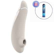 Вакуумный стимулятор клитора Womanizer Premium 2, молочный