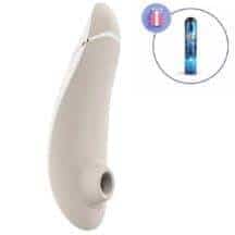 Вакуумный стимулятор клитора Womanizer Premium 2, молочный