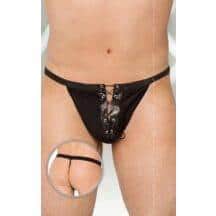 Трусы-стринги мужские на шнуровке, черные S/L. Нет в наличии Трусы-стринги мужские на шнуровке, черные S/L