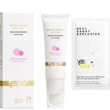 Аромагель-кисть для тела YESforLOV Delicious Brush Cotton Candy, 50 мл + Взрывная карамель Candy Explosion, 7 г
