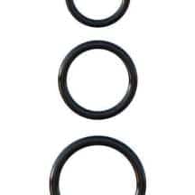Набор из 3-х эрекционных колец Pipedream 3-Ring Stamina Set, черный