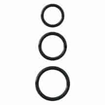 Набор из 3-х эрекционных колец Pipedream 3-Ring Stamina Set, черный