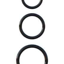 Набор из 3-х эрекционных колец Pipedream 3-Ring Stamina Set, черный Набор из 3-х эрекционных колец Pipedream 3-Ring Stamina Set, черный