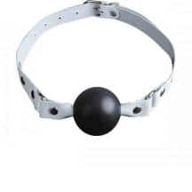 Кляп Sitabella с никелированной пряжкой, белый. Нет в наличии Кляп Sitabella с никелированной пряжкой, белый