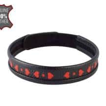 Ошейник-чокер Sitabella с сердечками, черный