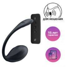 Виброяйцо Satisfyer Ribbed Petal с пультом ДУ, черное. Нет в наличии Виброяйцо Satisfyer Ribbed Petal с пультом ДУ, черное