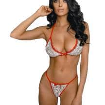 Комплект белья Amor El Capagosa бюстгальтер и стринги S/M, белый 