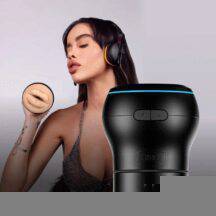 Набор Kiiroo: Мастурбатор Feel Victoria Mouth + интерактивная насадка PowerBlow, черный