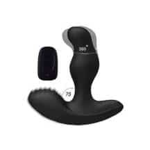 Массажер простаты Levett Caesar с вращающейся головкой, с пультом ДУ, черный