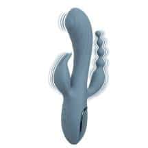 Тройной вибратор с осцилляцией CalExotics III Triple Ecstasy, голубой Тройной вибратор с осцилляцией CalExotics III Triple Ecstasy, голубой