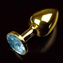 Маленькая анальная пробка с голубым кристаллом Пикантные Штучки, золотистый. Нет в наличии Маленькая анальная пробка с голубым кристаллом Пикантные Штучки, золотистый