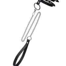 Ошейник из двух ремешков Pecado BDSM, натуральная кожа, черный