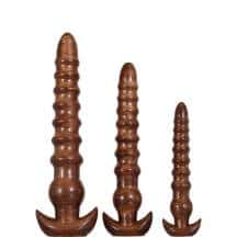 Набор анальных стимуляторов Evolved Twisted Love, коричневый 