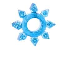 Эрекционное кольцо Toyfa в форме звезды, синее Эрекционное кольцо Toyfa в форме звезды, синее