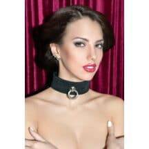 Ошейник TOYFA Theatre из замши черный. Нет в наличии Ошейник TOYFA Theatre из замши черный