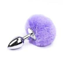 Анальная пробка Пикантные Штучки с фиолетовым пушистым хвостом, серебристая, 6 см. Нет в наличии Анальная пробка Пикантные Штучки с фиолетовым пушистым хвостом, серебристая, 6 см