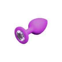 Анальная пробка с бесцветным кристаллом Пикантные штучки, фиолетовый. Нет в наличии Анальная пробка с бесцветным кристаллом Пикантные штучки, фиолетовый