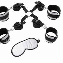 Комплект Бондажа Under The Bed Restraints Kit черный с серым Комплект Бондажа Under The Bed Restraints Kit черный с серым