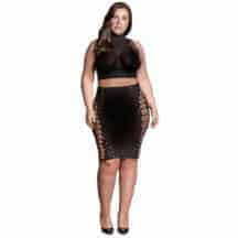 Комплект топ и юбка Shots Le Desir Shade Kala XL/4XL, черный