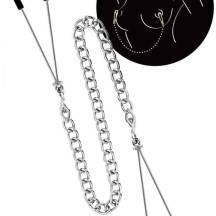 Зажимы для сосков с цепочкой Concorde Sweet Caress регулируемые, серебристые Зажимы для сосков с цепочкой Concorde Sweet Caress регулируемые, серебристые