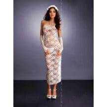 Комплект Branca White: сорочка, стринги и митенки S/M. Нет в наличии Комплект Branca White: сорочка, стринги и митенки S/M