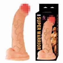 Фаллоимитатор реалистик на подошве присоске Baile Super Warrior, телесный Фаллоимитатор реалистик на подошве присоске Baile Super Warrior, телесный