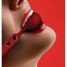 Кляп-шарик Shots Silicone Ball Gag, красный