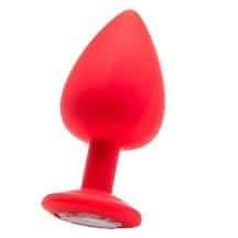 Анальная пробка с кристаллом Shots Diamond Butt Plug Extra Large