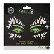 Светящиеся в темноте стразы для лица Shots Ouch! OU850GLO, разноцветные