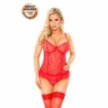 Корсет и трусики Softline Collection Capri, красный, M
