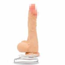 Вибратор с ротацией и пультом Пикантные Штучки 25 см, телесный
