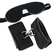 Набор БДСМ наручники и маска на глаза, чёрный