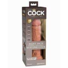 Вибратор PipeDream KC Elite 8" Vibrating Silicone Dong, телесный, загорелый